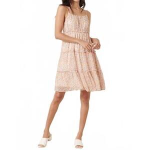 NEW MITTOSHOP ditsy flower tier mini dress in ivory